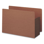 Smead Straight Tab Cut Legal Recycled File Pocket - 8 1/2" x 14" - 5 1/4" Expansion - End Tab Location - 12.5 pt. - 2 Plys - Dark Brown - Embossed - 30% Recycled - 10 / Box