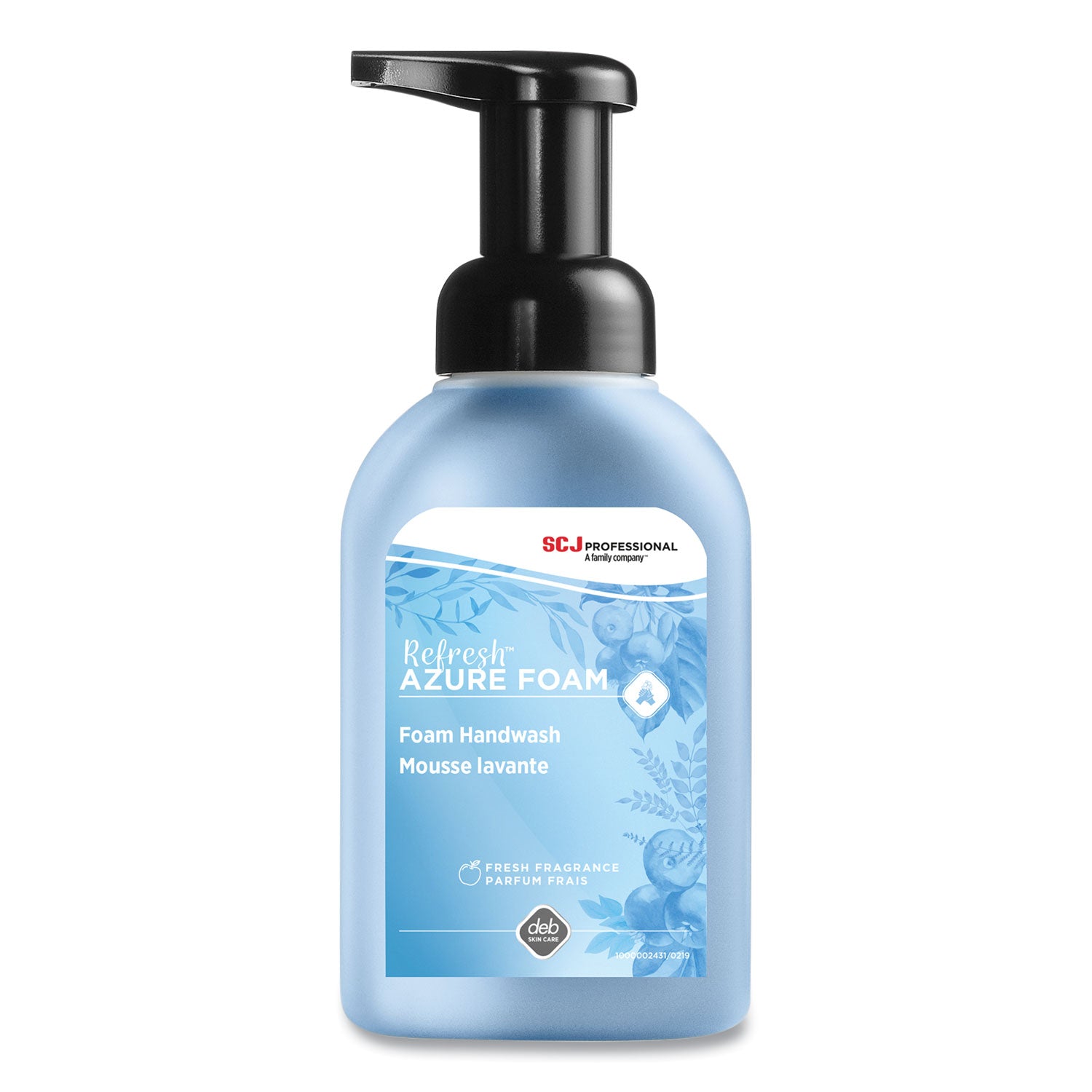 SC Johnson Fresh Apple Scent Foam Hand Soap - Fresh Apple Scent - 10 fl oz - Pump Bottle Dispenser - Dirt Remover - Hand - Moisturizing - Blue - Anti-irritant - 16 / Carton