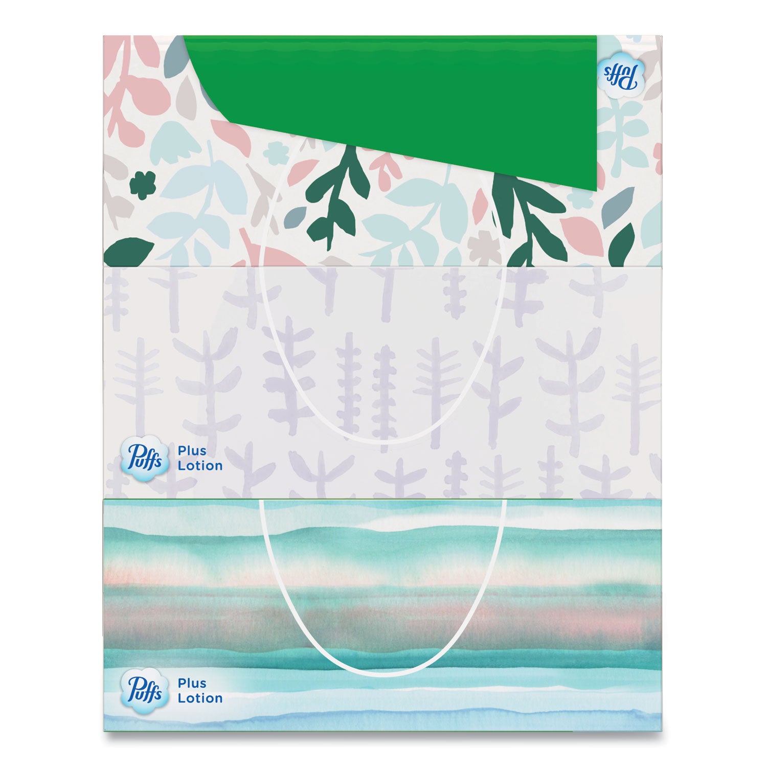 Puffs Plus Lotion Facial Tissue - 2 Ply - 8.40" Length - WhiteBox - 124/Box - 3 / Pack