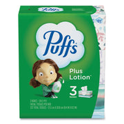 Puffs Plus Lotion Facial Tissue - 2 Ply - 8.40" Length - WhiteBox - 124/Box - 3 / Pack