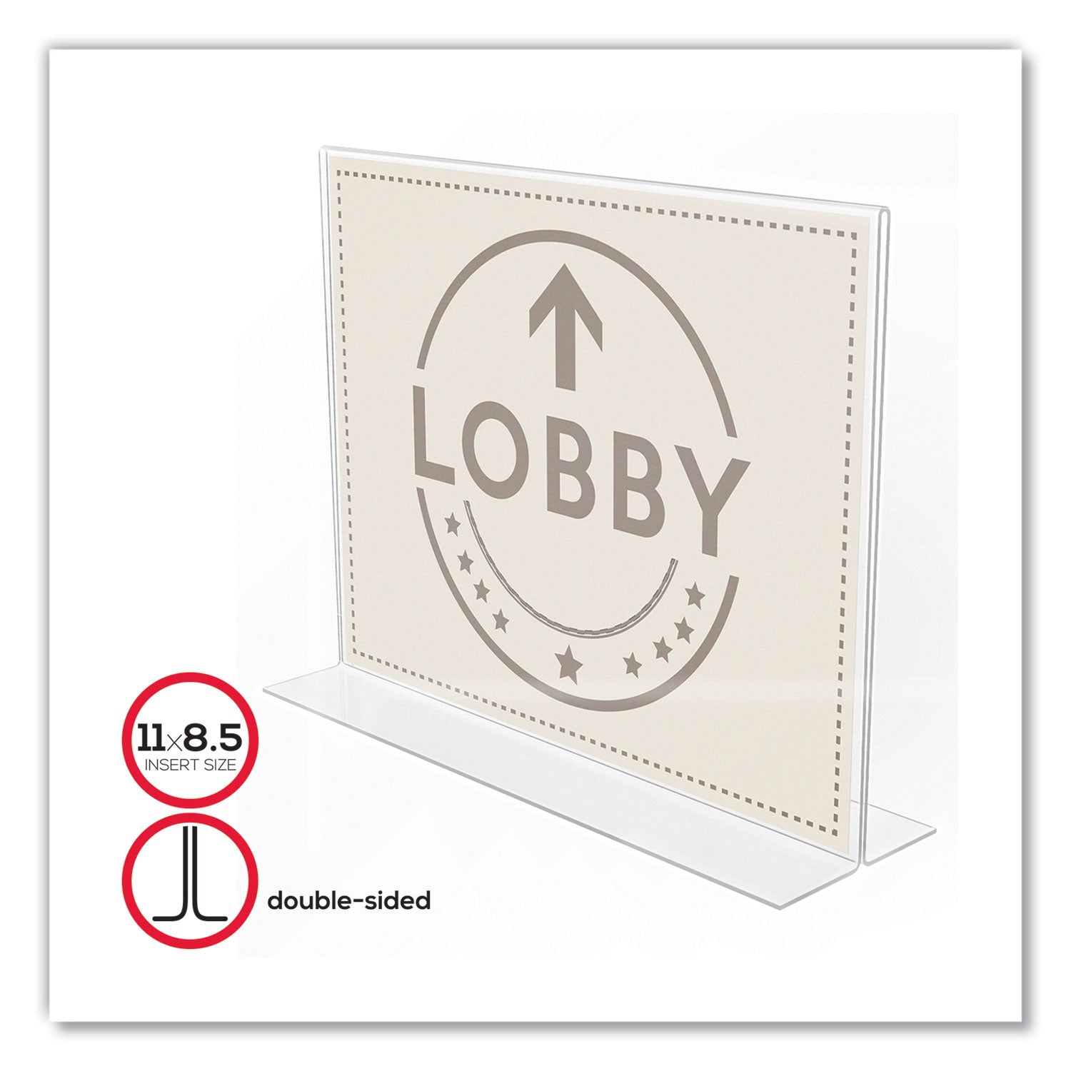 Landscape - 8.7" Height x 11.1" Width x 3.3" Depth - Acrylic - Clear - Anti-glare, Scratch Resistant, Durable, Double-sided, Heavy Duty - 1 Each