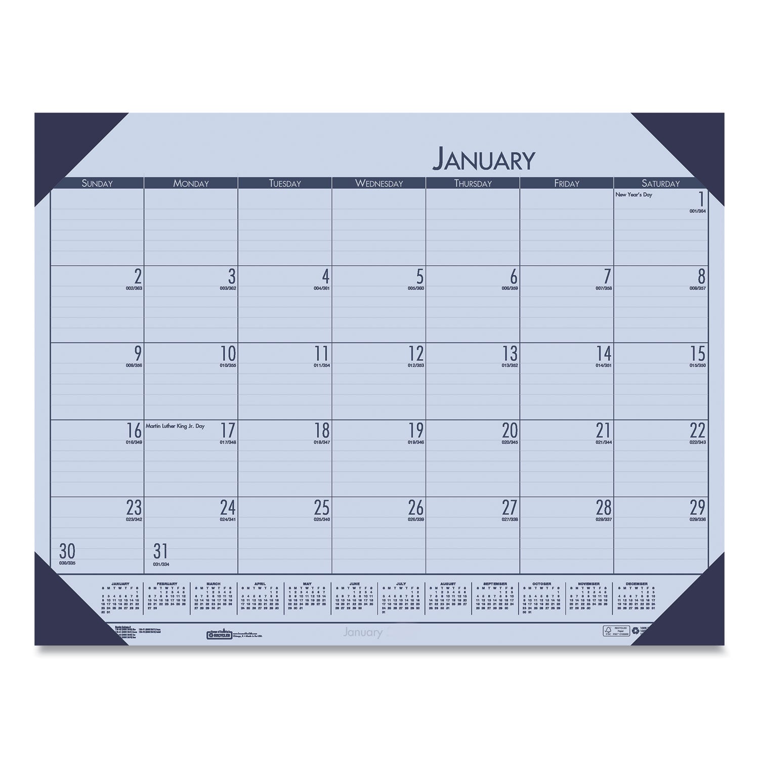 House of Doolittle Ecotones Compact Calendar Desk Pads