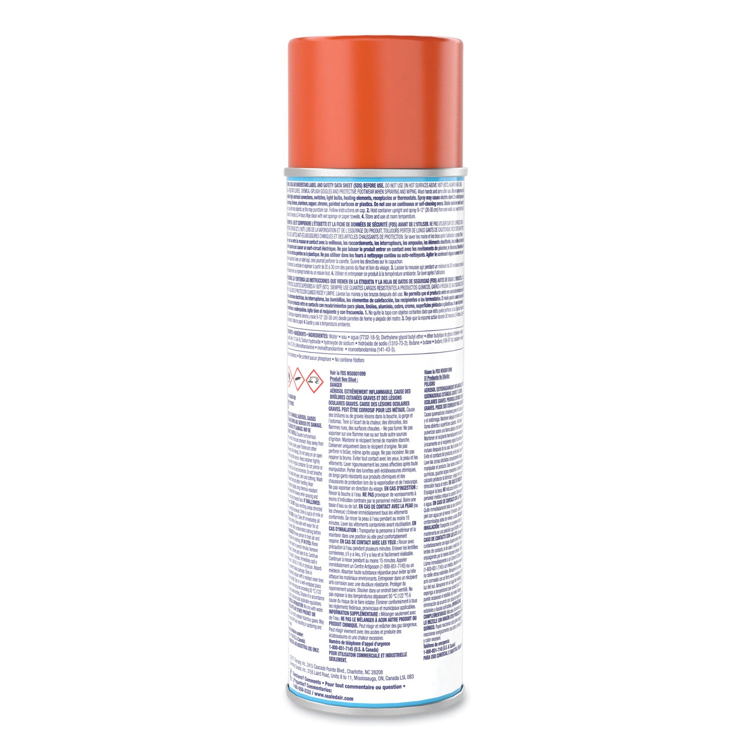 Diversey Professional Oven & Grill Cleaner - 19 fl oz (0.6 quart) - Citrus Scent - Heavy Duty, Fast Acting - Tan - 1 Each