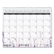 Julian Dates - Monthly - 12 Month - January to December - 12" x 15" Sheet Size - Wire Bound - Desk - Wall Mount - Multi - Paper - Hanger, Printed - 1 Each