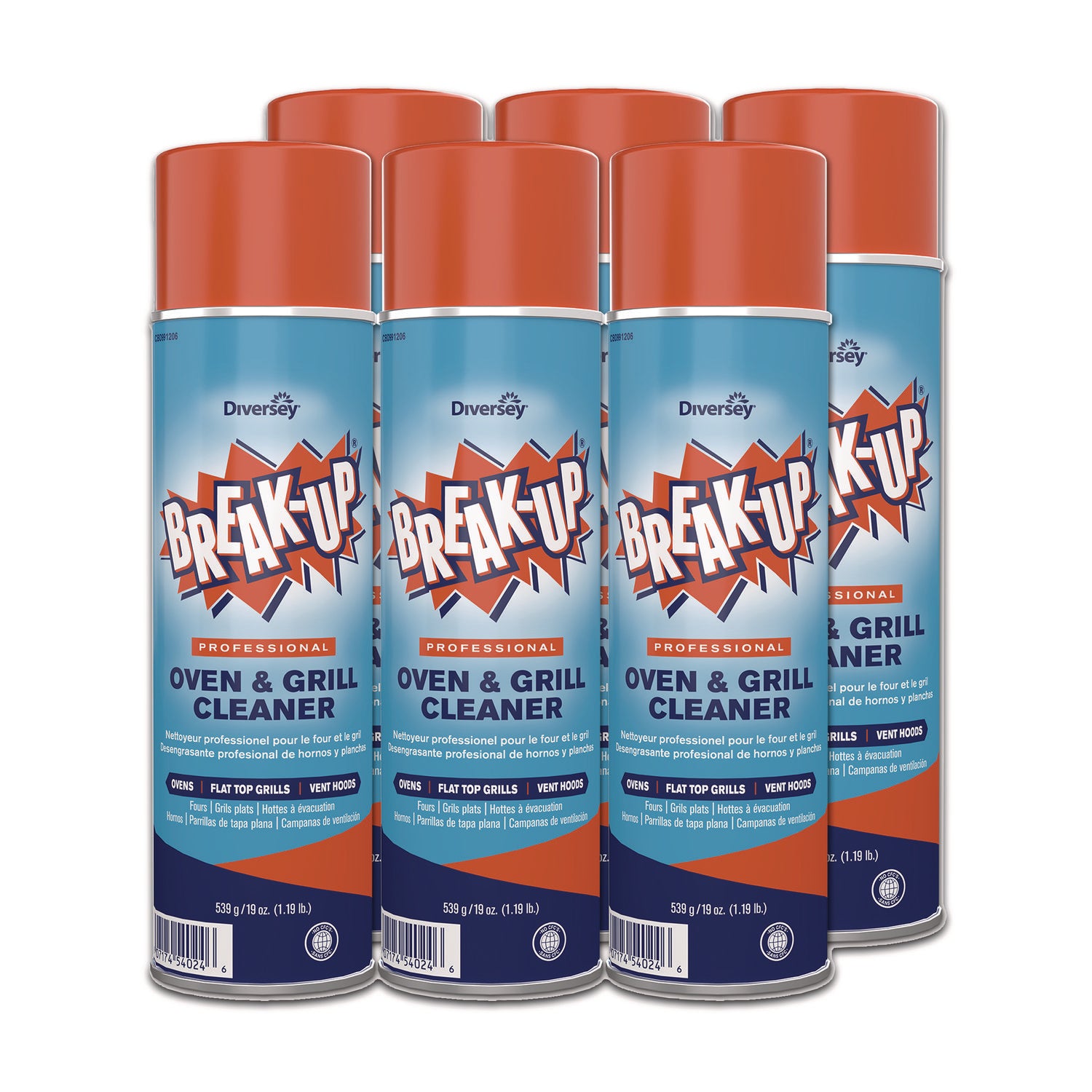 Diversey Professional Oven & Grill Cleaner - 19 fl oz (0.6 quart) - Citrus Scent - Heavy Duty, Fast Acting - Tan - 1 Each
