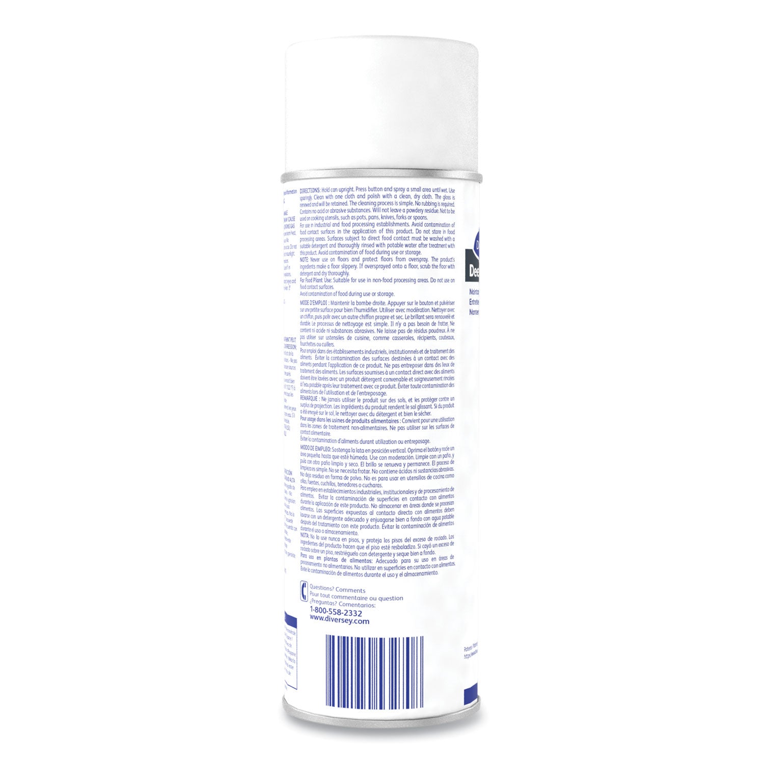 Diversey Deep Gloss Stainless Steel Maintainer, Ready-To-Use, Aerosol, 16 fl oz, White, 1 Each