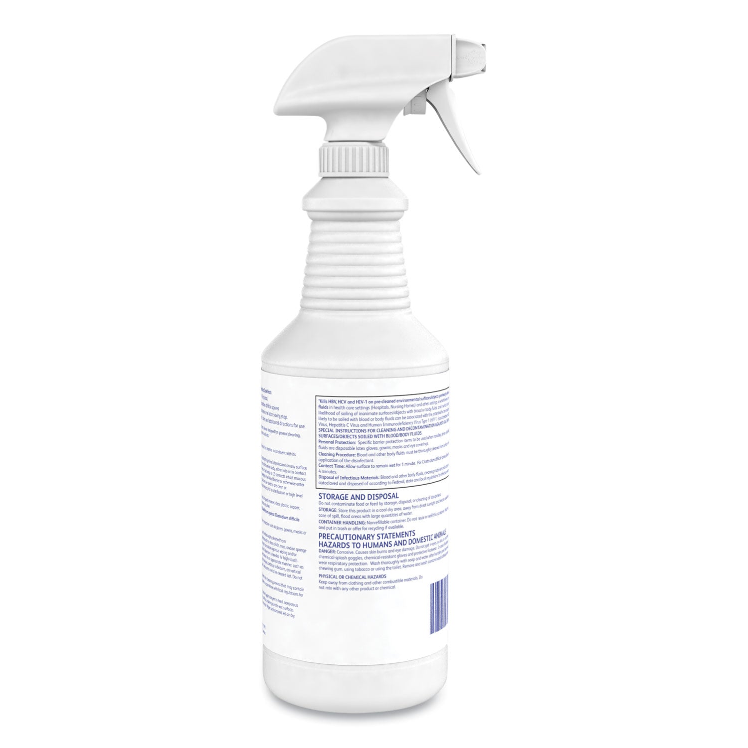 Ready-To-Use - 32 fl oz (1 quart) - Chlorine Scent - Disinfectant, Deodorize, Rinse-free - Yellow - 12 / Carton