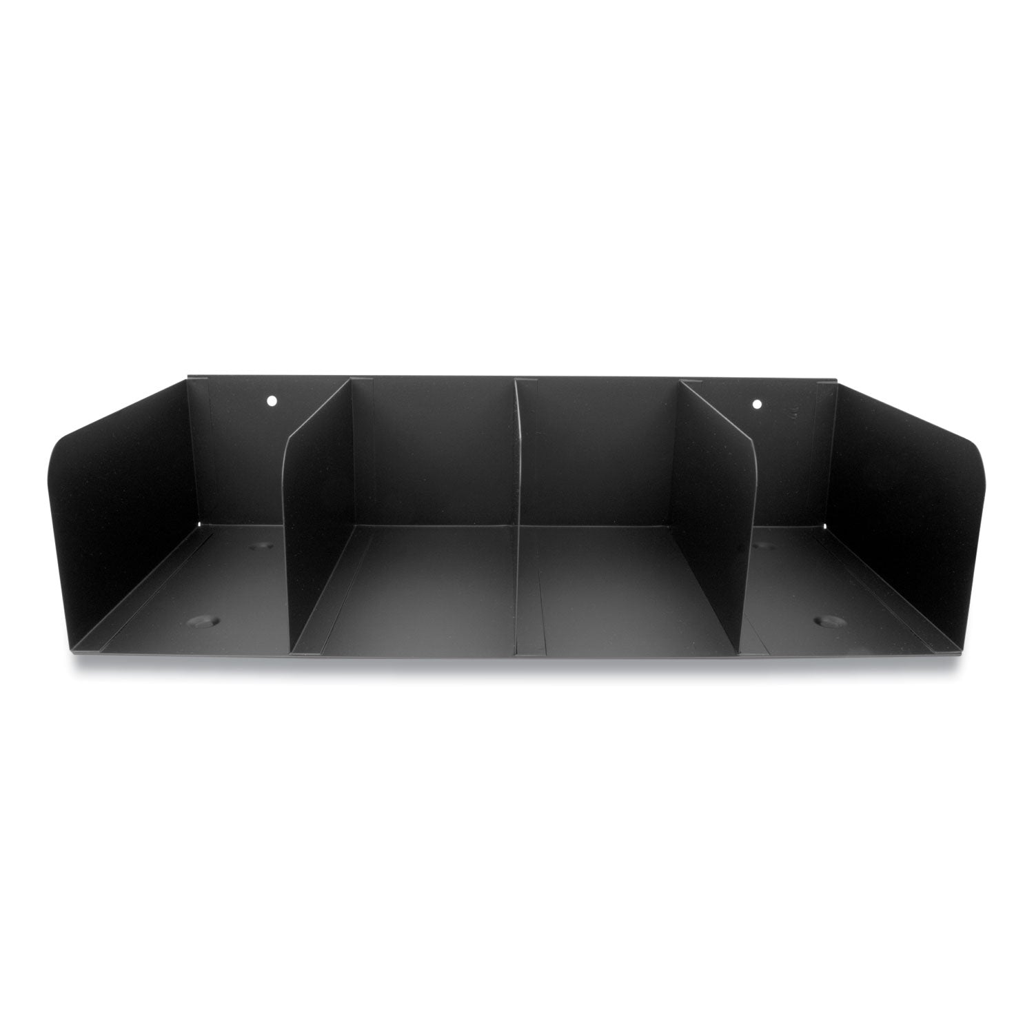 Trays, 4 Compartments, 16 X 8 X 4, Heavy Gauge Steel, Black