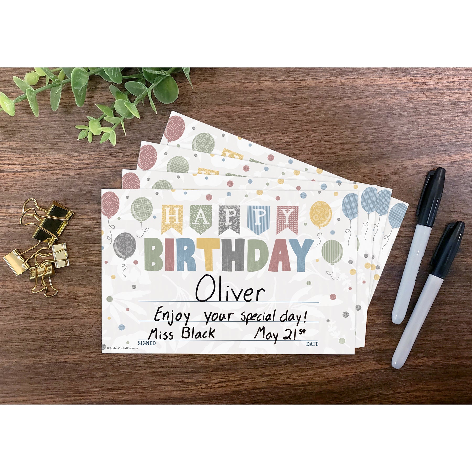 Classroom Cottage Happy Birthday Awards, Pack of 30
