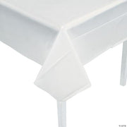White Plastic Tablecover - 1 Piece
