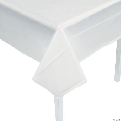White Plastic Tablecover - 1 Piece