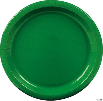 Green Paper Plate - 24 Pieces