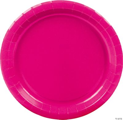 Hot Pink 7" Paper Plate - 24 Pieces