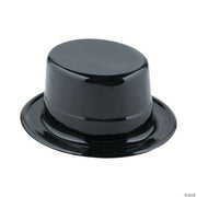 Adult Size Black Top Hat - 12 Pieces
