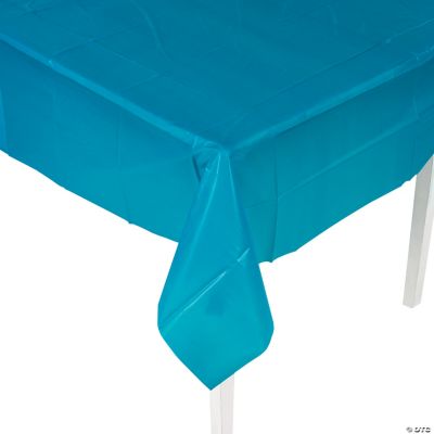 Turquoise Plastic Tablecover - 1 Piece