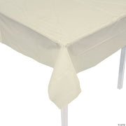 Ivory Plastic Tablecover - 1 Piece