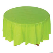 Fresh Lime Round Plastic Tablecover - 1 Piece
