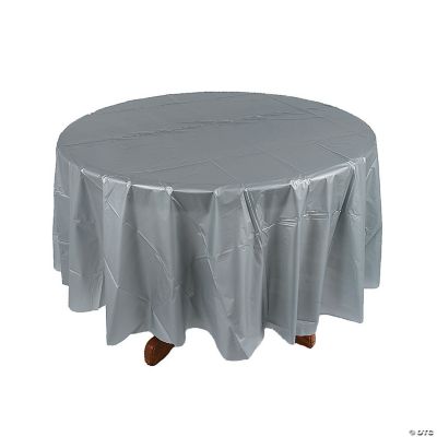 Silver Round Tablecover - 1 Piece