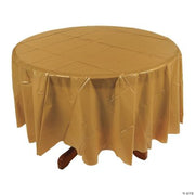 Gold Round Tablecover - 1 Piece