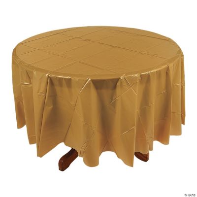 Gold Round Tablecover - 1 Piece