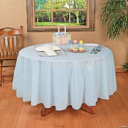 Light Blue Plastic Round Tablecover - 1 Piece