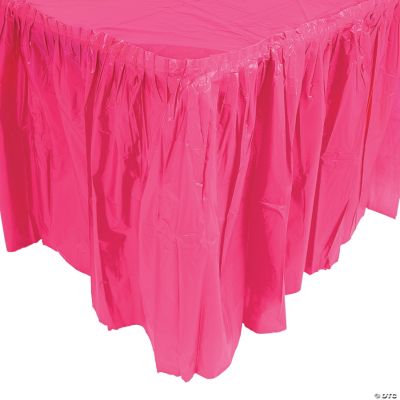 Hot Pink Plastic Tableskirt - 1 Piece
