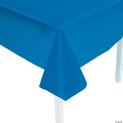 Blue Plastic Tablecover - 1 Piece