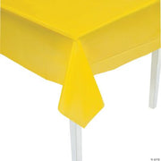 Yellow Plastic Tablecover - 1 Piece