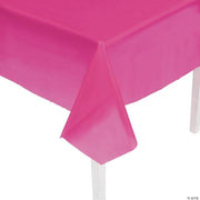 Hot Pink Plastic Tablecover - 1 Piece