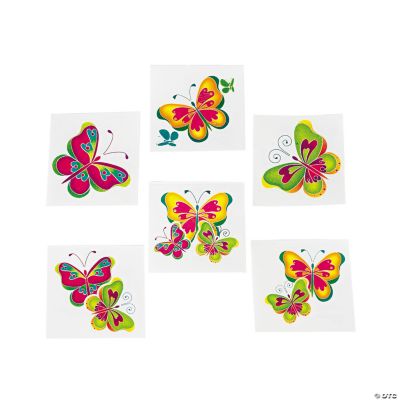 Butterfly Tattoos - 72 Pieces