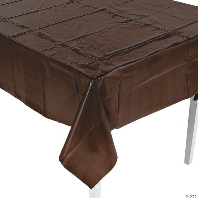 Chocolate Plastic Tablecover - 1 Piece