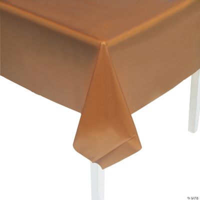 Gold Plastic Tablecover - 1 Piece