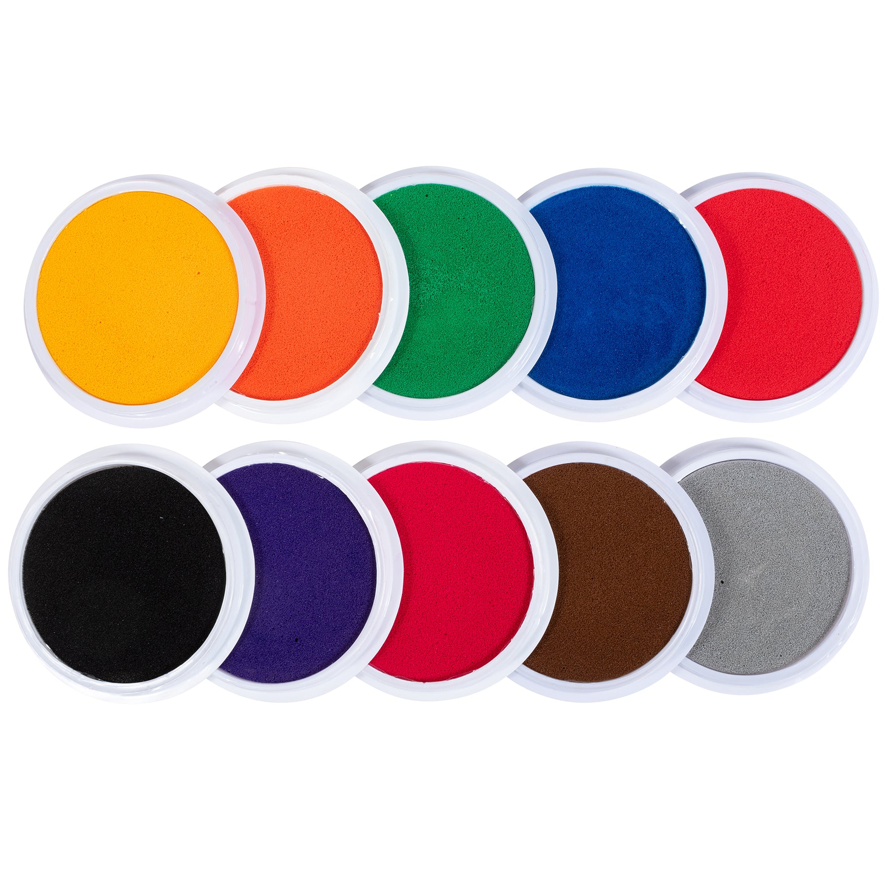 Jumbo Circular Washable Stamp Pads - Set of 10