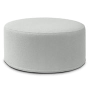 Jaxx Candler Round Couch Ottoman – Oversized Giant Coffee Table Ottoman - Versatile Firm Foam Construction - Kid Safe with Removable Cover, 36”, Luxe Boucle, Boucle Silver