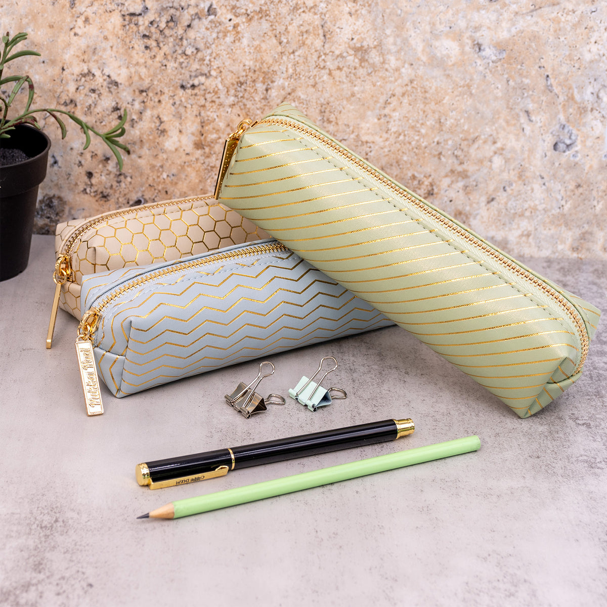 Pencil Case, Haze, Green