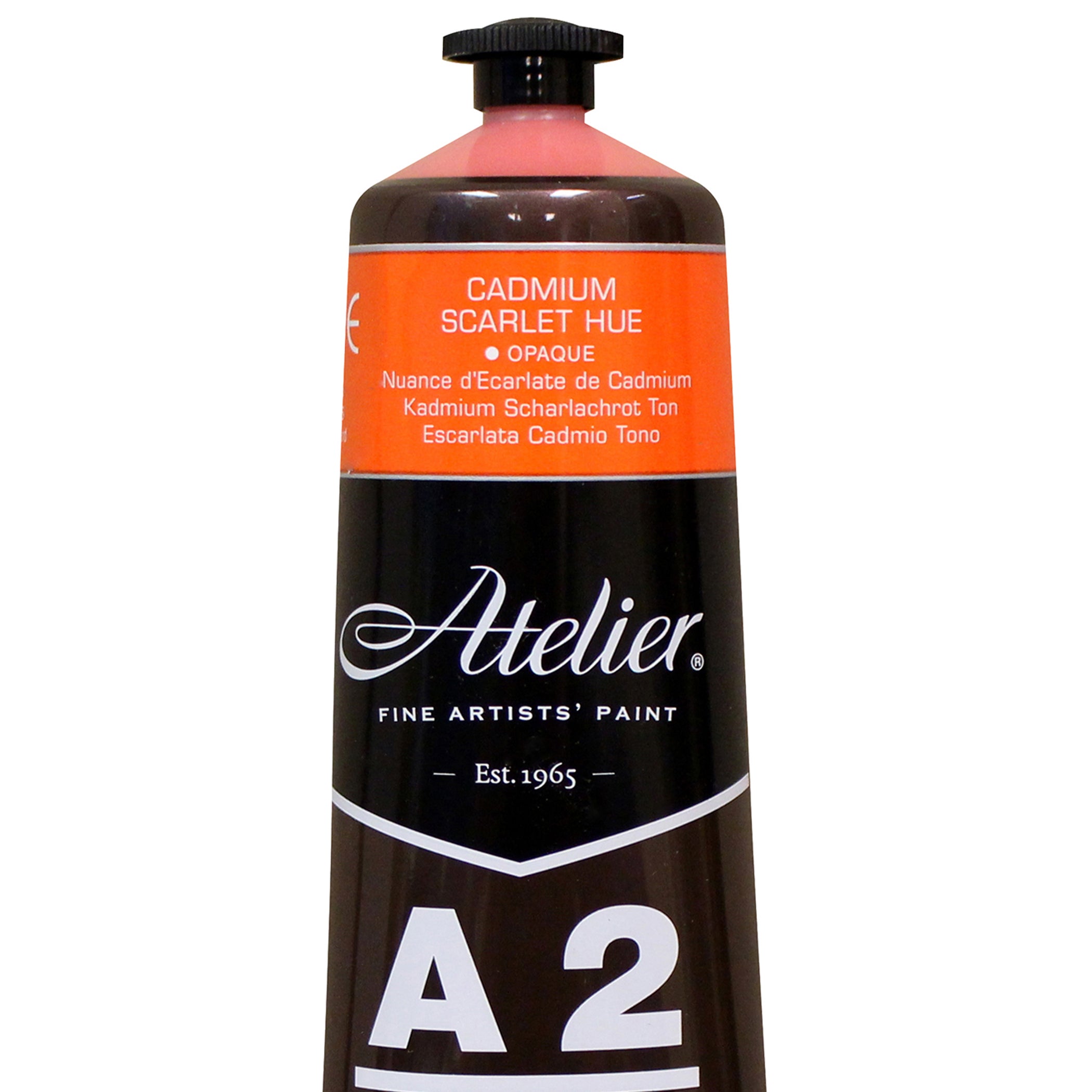 A2 Heavy Body Lightfast Artist Acrylic, 4 oz., Cadmium Scarlet Hue
