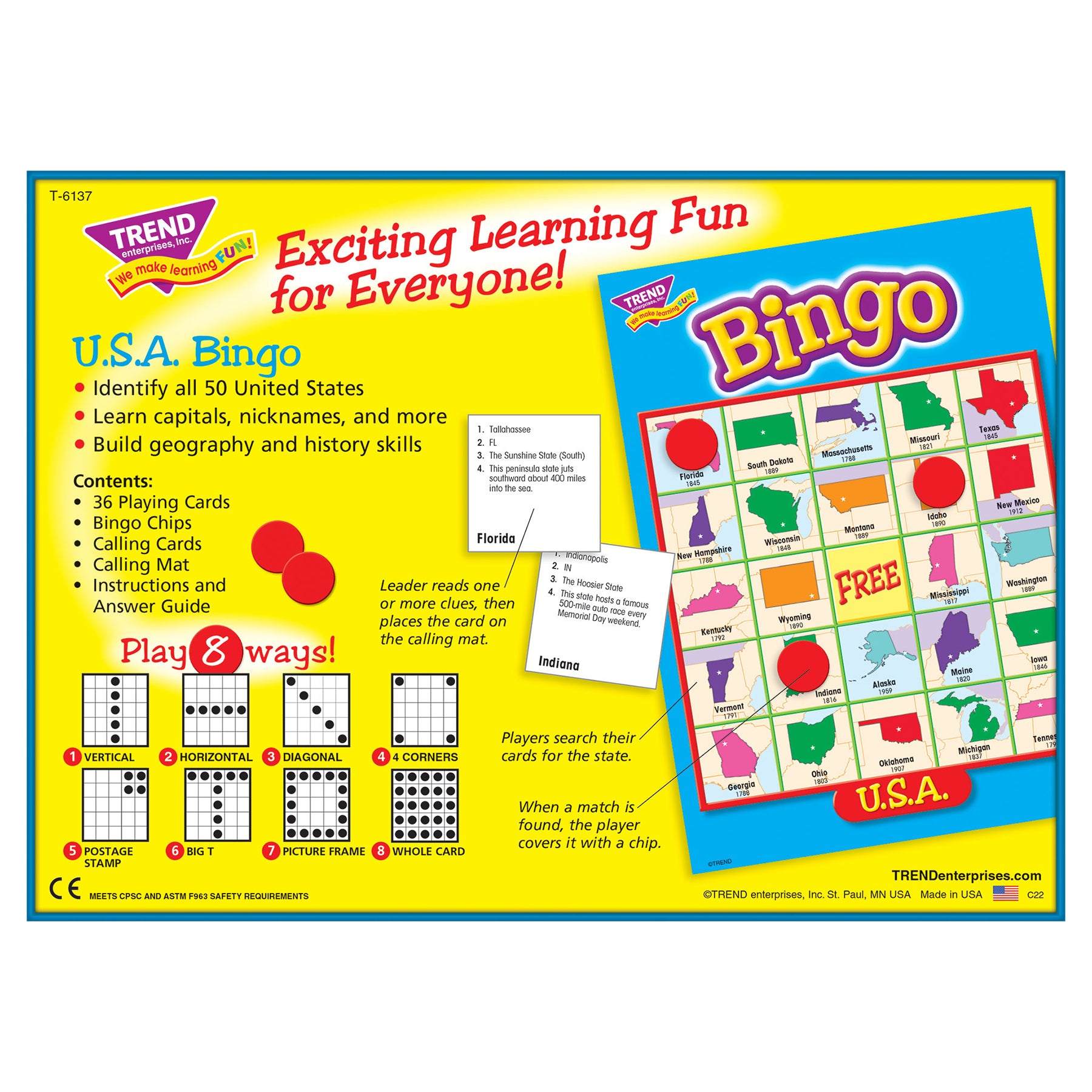 BINGO USA AGES 8 & UP