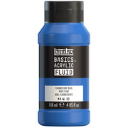 LQ BASICS Acrylic Fluid 118ml Bottle -  Fluorescent Blue
