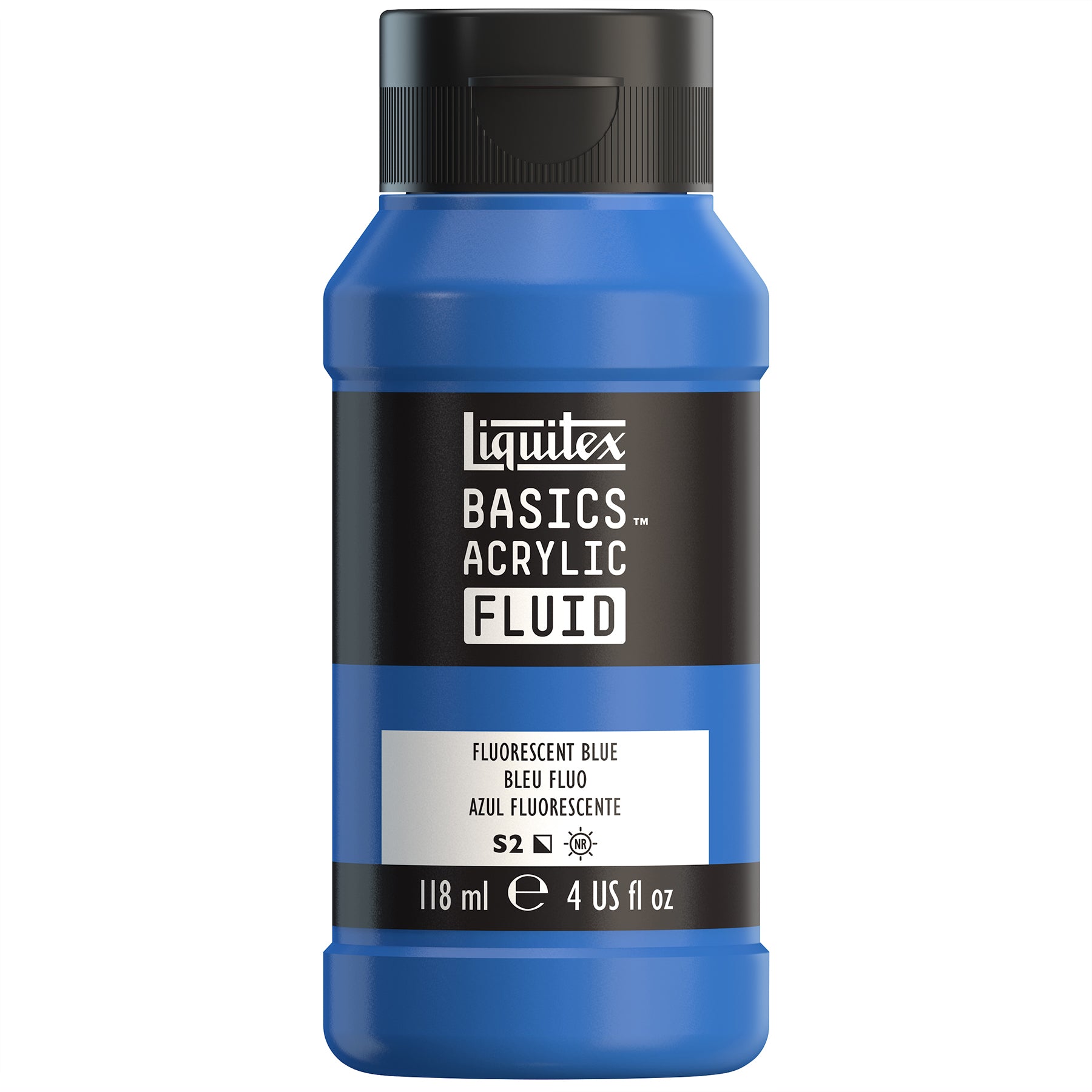 LQ BASICS Acrylic Fluid 118ml Bottle -  Fluorescent Blue