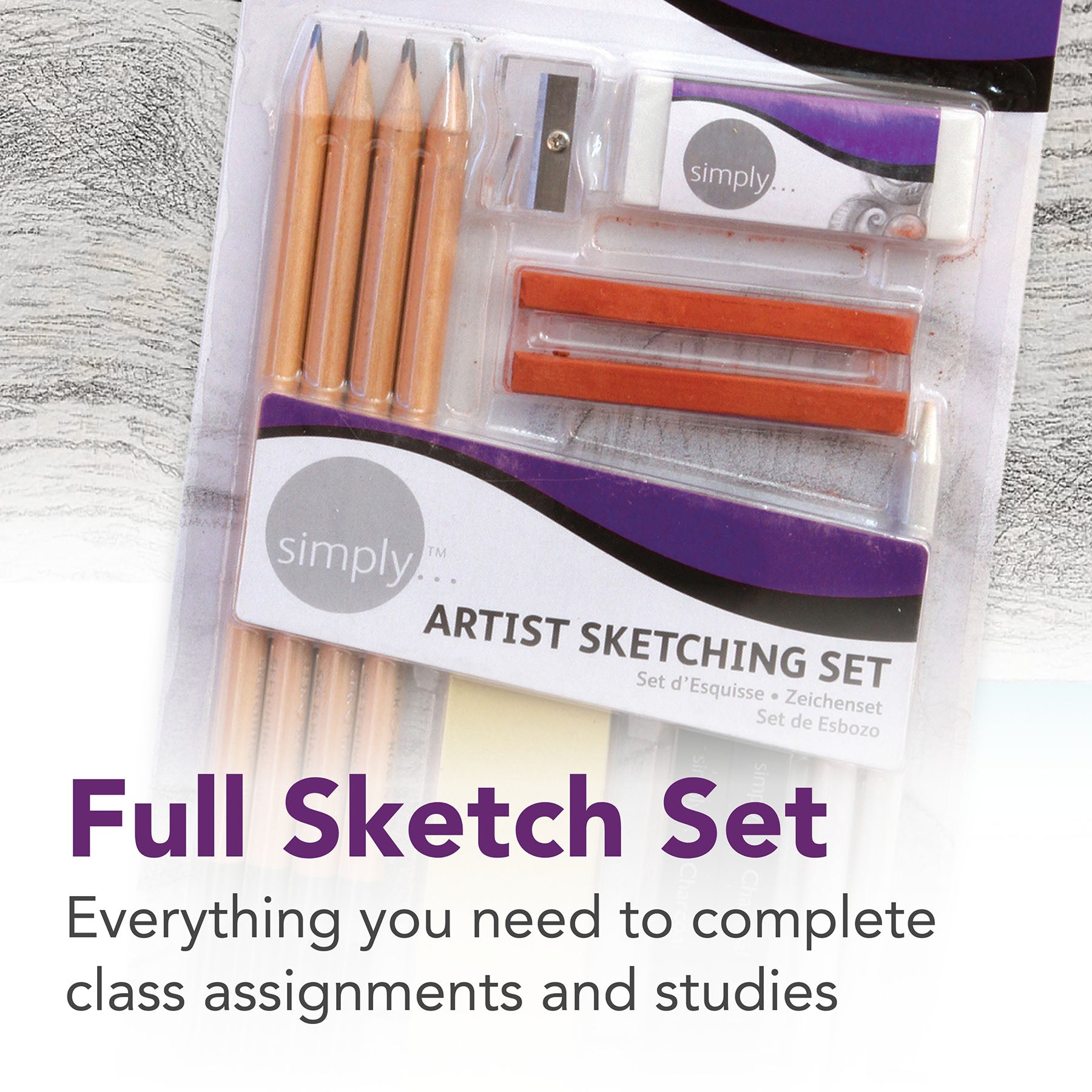 Simply... Sketching Pencils Set, 13 Pieces