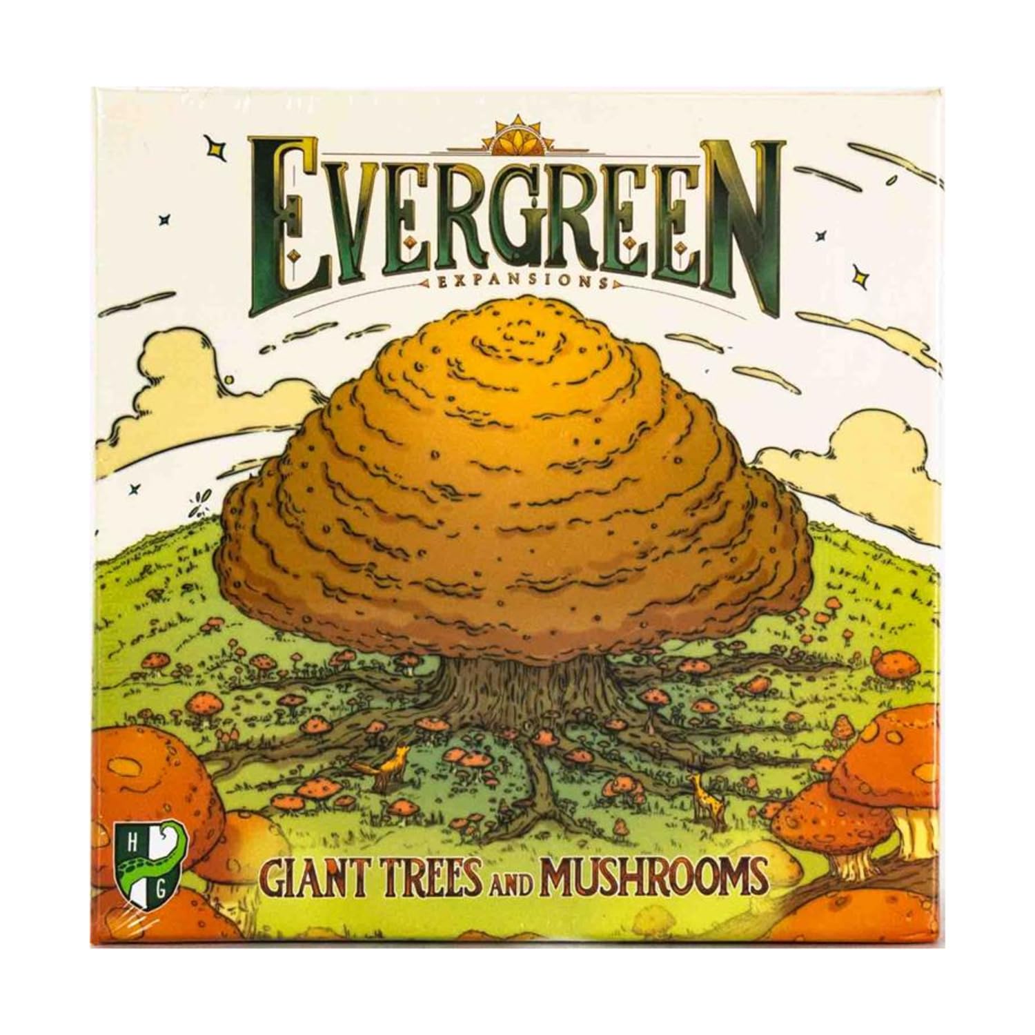 Horrible Guild Evergreen Giant Trees and Mushrooms Expansion Two Modular Expansions for Evergreen 1 to 4 Players Ages 8+