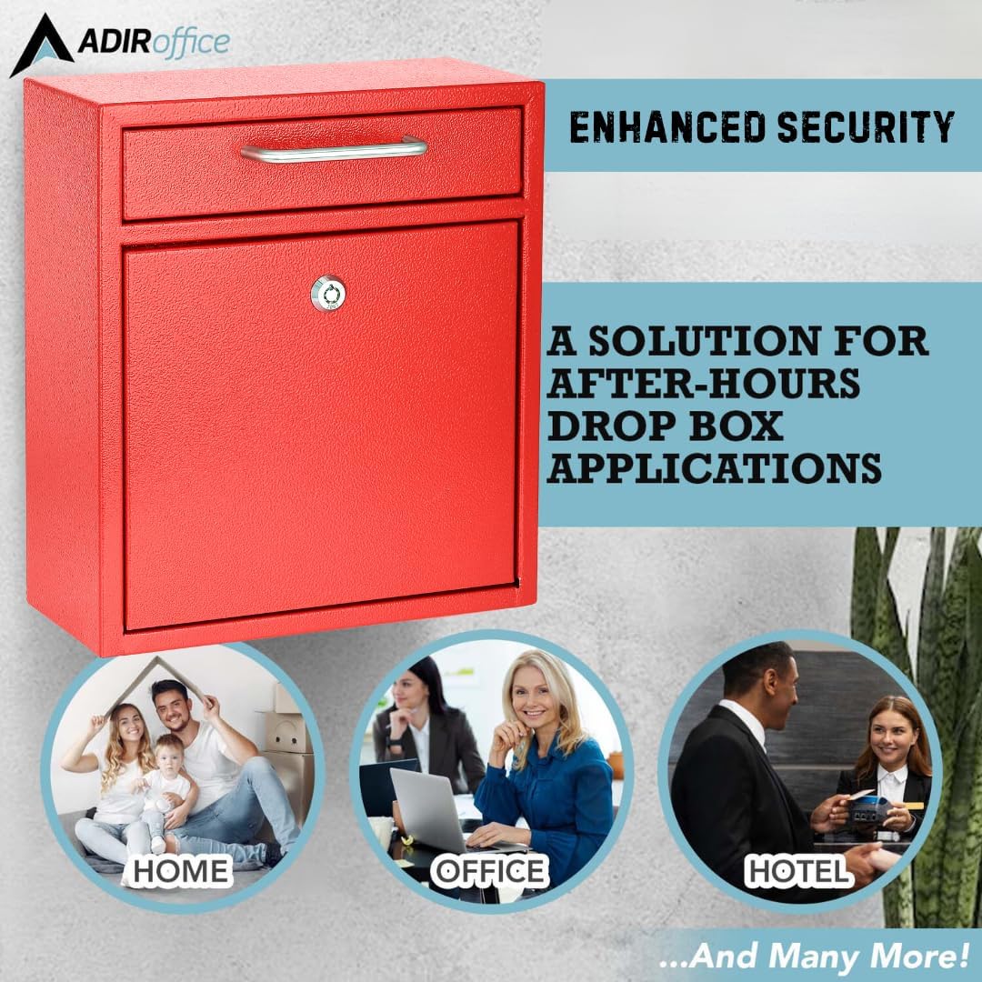 Medium Wall Mountable Mailbox with Key Lock