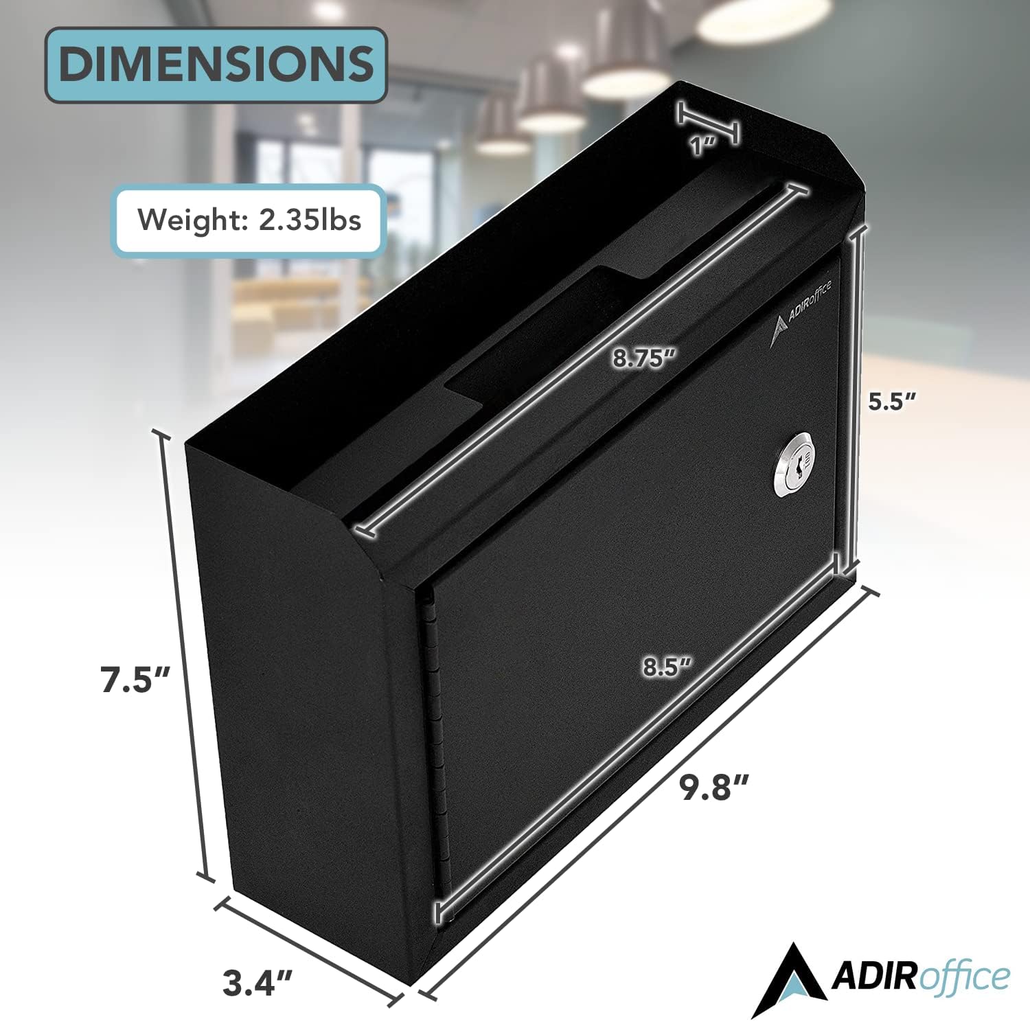 Wall Mountable Medium Size Steel Multi-Purpose Suggestion Drop Box