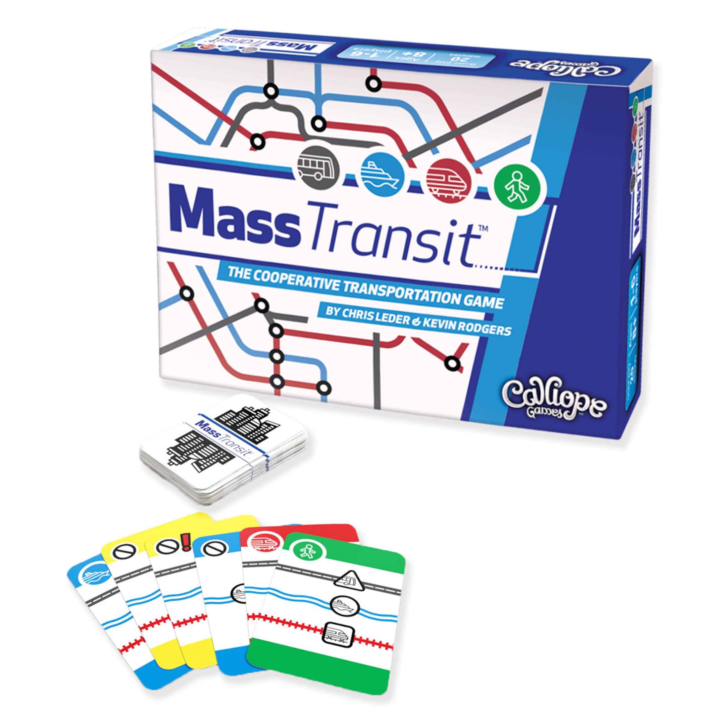 Calliope Games Mass Transit - Cooperative Family Game - Fast-Paced Fun for Kids & Adults - 1-6 Players - from The Makers of Tsuro and Roll for It!