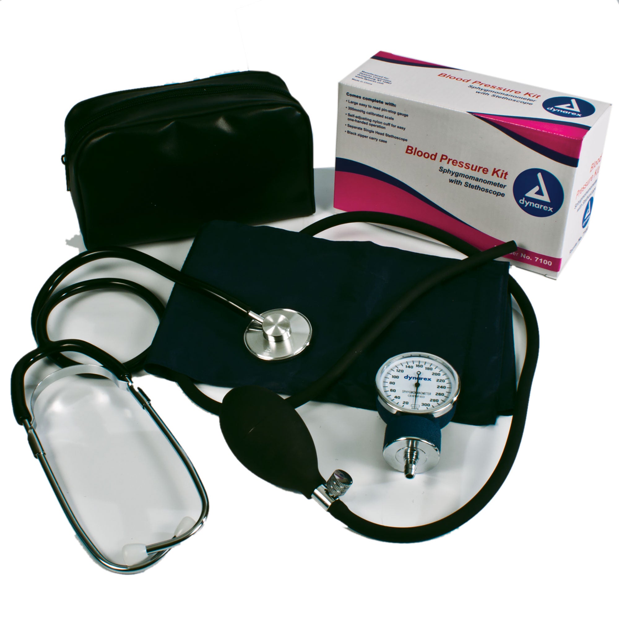 Blood Pressure Kit - Single Head Stethoscope,  10 Boxes per Case