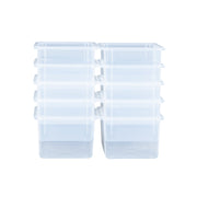 Translucent Clear Cubby Tray Set of 10