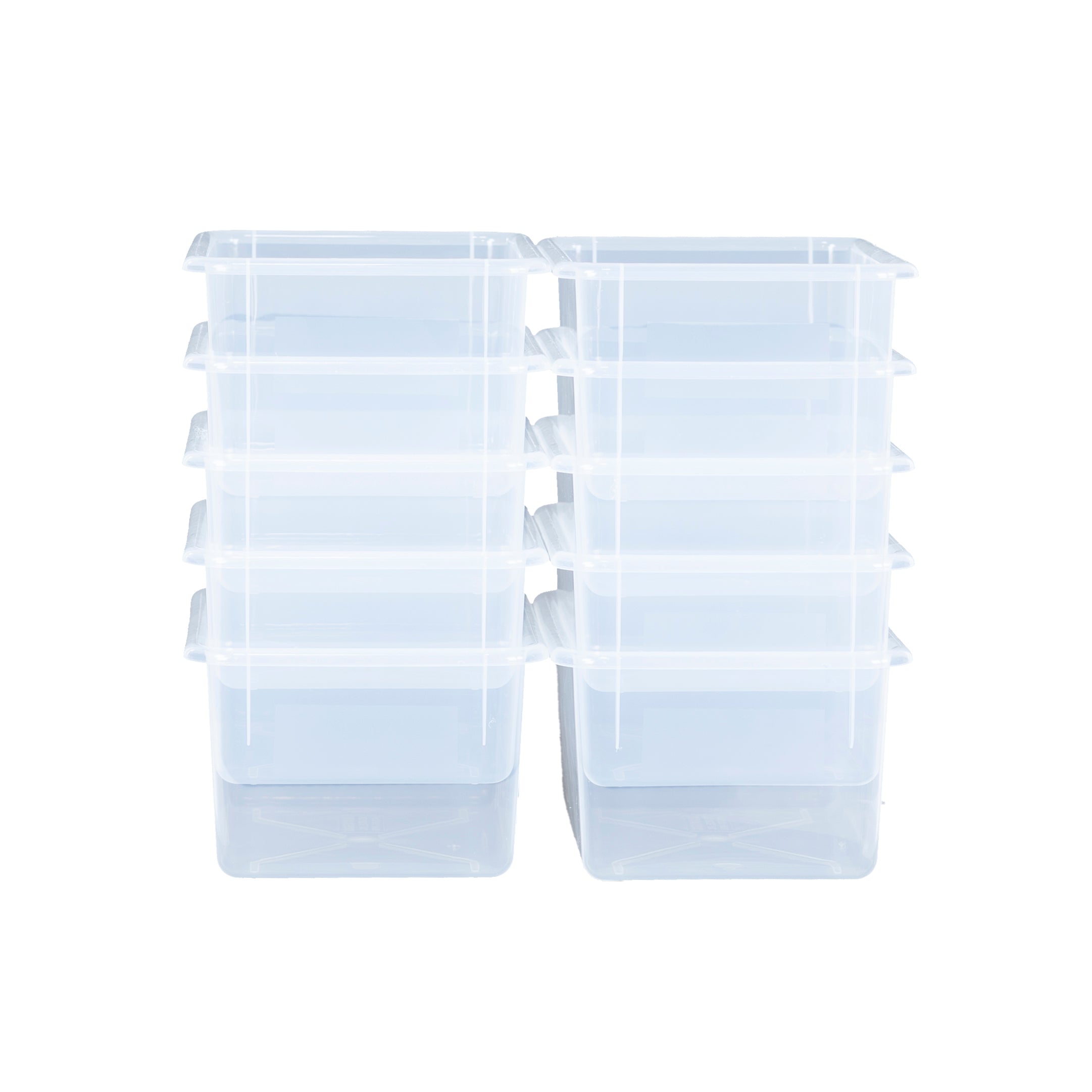 Translucent Clear Cubby Tray Set of 10