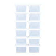 Translucent Clear Cubby Tray w/ Lid Set of 12