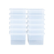 Translucent Clear Cubby Tray Set of 12
