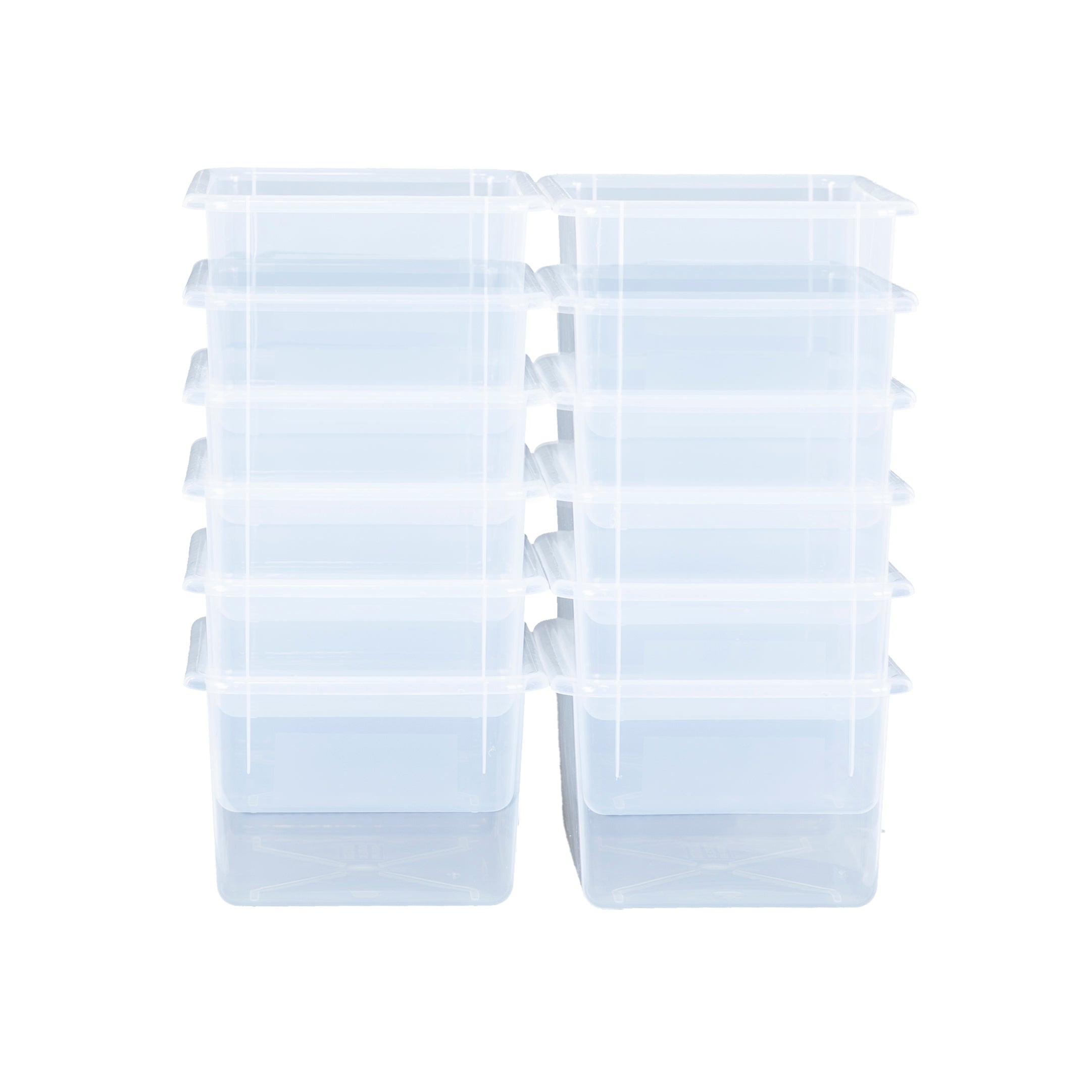 Translucent Clear Cubby Tray Set of 12